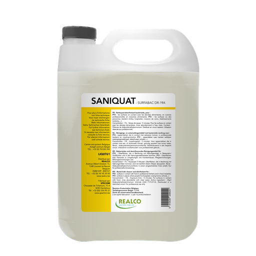 [LIQ0761 Clickandclean] Saniquat -Surfabac DR19A - 5L